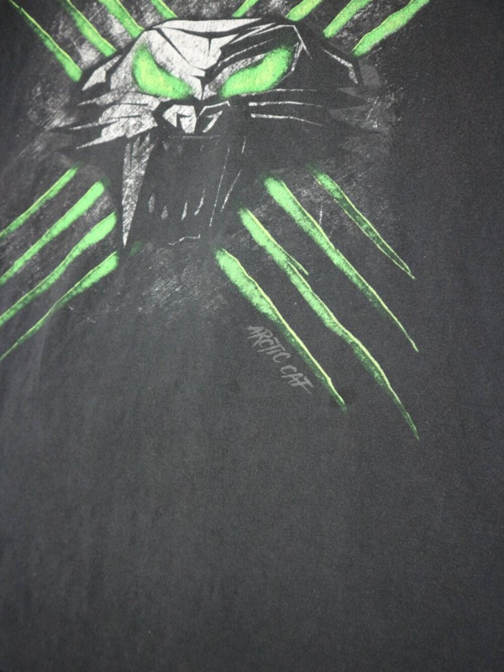 Team Arctic Cat By Arctic Wear Mens Black T-Shirt Size XXL 2XL Faded Vintage - Picture 4 of 9